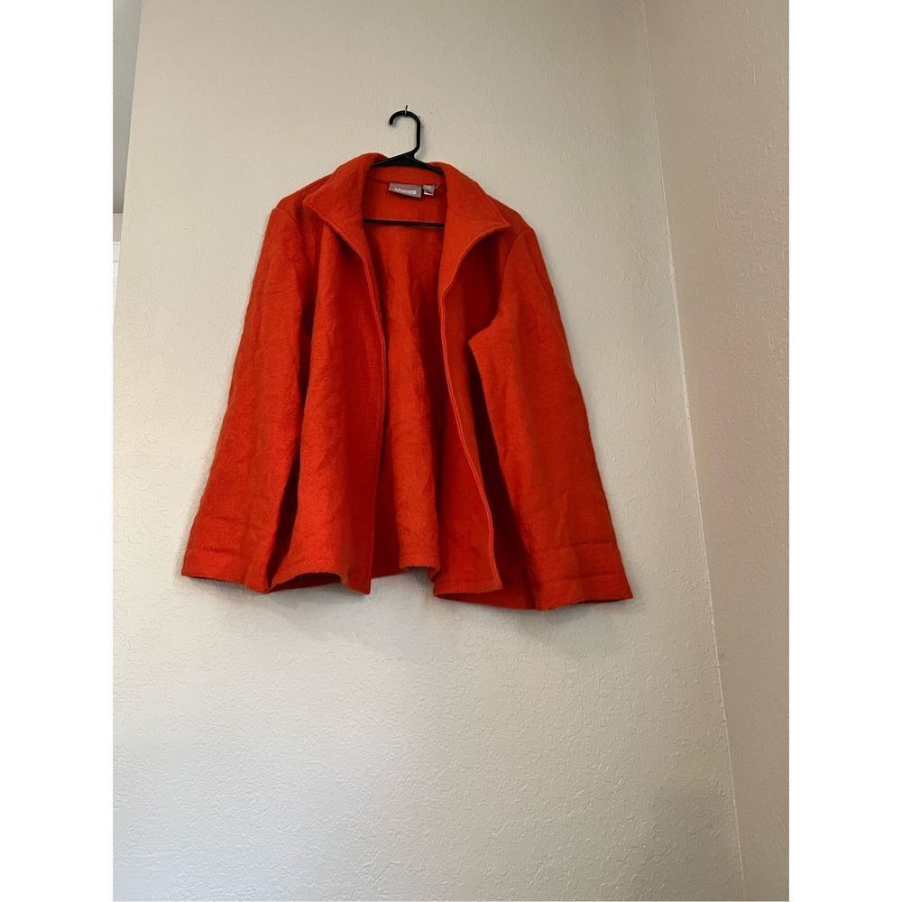Chico’s jacket‎ Shacket  100% wool orange Size 3